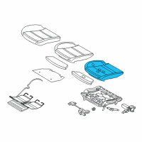 OEM 2011 BMW 535i xDrive Foam Part, Sports Seat, A/C Diagram - 52-10-7-228-715