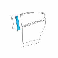 OEM 2020 Lexus GS350 MOULDING, Rear Door Window Frame Diagram - 75761-30140