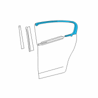 OEM Lexus GS450h MOULDING Sub-Assembly, Rear Door Diagram - 75707-30130