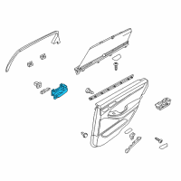 OEM 2015 Hyundai Genesis Rear Interior Door Handle Assembly, Right Diagram - 83620-B1000