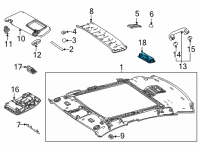 OEM 2022 Toyota Mirai Dome Lamp Diagram - 81360-33070-B3