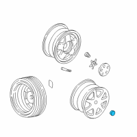 OEM Acura NSX Cap Assembly, Aluminum Wheel Center (Solaris Silver Metallic) Diagram - 44732-SL0-A02ZA