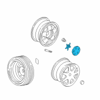 OEM Acura Cap Assembly, Aluminum Wheel Center Diagram - 44732-SL0-A00