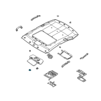 OEM 2002 Infiniti QX4 Cover Holder Diagram - 96412-0W000