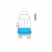 OEM 2009 Chrysler Town & Country Front Seat Cushion Diagram - 1JA451DVAA