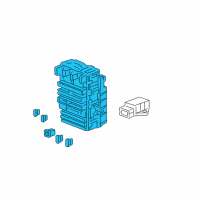 OEM Honda Box Assembly, Fuse Diagram - 38200-SWA-A02