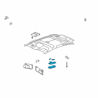 OEM 2015 Lincoln MKX Dome Lamp Assembly Diagram - 7A1Z-13776-AA