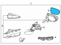 OEM 2021 Lexus IS300 Mirror Outer, LH Diagram - 87961-33E11