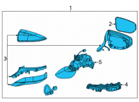 OEM 2020 Lexus RC F Mirror Assembly, Outer R Diagram - 87910-24651-A0