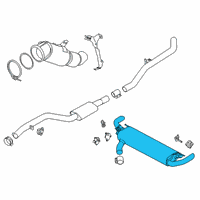 OEM 2019 BMW X5 Rear Muffler With Exhaust Fl Diagram - 18-30-7-935-430