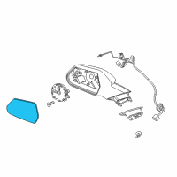 OEM 2018 Chevrolet Camaro Mirror Glass Diagram - 23487741