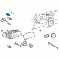 OEM 2000 Toyota RAV4 Defroster Switch Diagram - 84790-42020