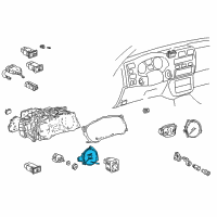 OEM 1998 Toyota RAV4 Speedometer Head Diagram - 83220-42070