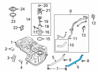 OEM 2021 Hyundai Santa Fe Band Assembly-Fuel Tank LH Diagram - 31210-R5000