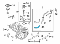 OEM Hyundai Santa Cruz Hose-Fuel Filler Neck Diagram - 31036-R5500