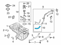 OEM 2021 Kia Sorento Hose-Fuel Filler Nec Diagram - 31036R5500