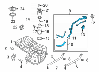 OEM Hyundai Santa Fe Filler Neck Assembly-Fuel Diagram - 31030-S2550