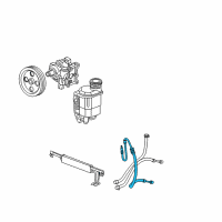 OEM 2003 Dodge Ram 2500 Line-Power Steering Pressure Diagram - 52106857AE