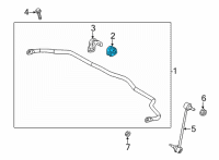 OEM Hyundai Elantra Bush-Stabilizer Bar Diagram - 54813-AA000