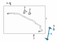 OEM 2022 Hyundai Elantra Link Assembly-Front Stabilizer Diagram - 54830-AA000