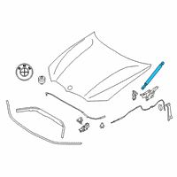 OEM 2019 BMW 330i xDrive GAS SPRING FRONT FLAP, PASSI Diagram - 51-23-7-419-387