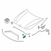 OEM BMW 330i xDrive LOCK F HOOD, RIGHT Diagram - 51-23-7-468-348