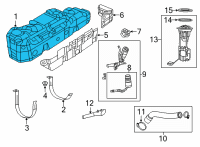 OEM 2021 Ram 1500 Fuel Tank Diagram - 68408872AB