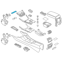 OEM 2018 BMW X4 Rubber Insert, Oddments Tray Diagram - 51-16-9-309-050