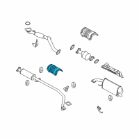 OEM 2009 Chevrolet Aveo Shield, Exhaust Muffler Front Heat Diagram - 96808457