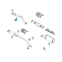 OEM 2004 Chevrolet Aveo Front Pipe Bracket Diagram - 96553577