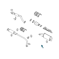 OEM 2010 Chevrolet Aveo5 Bracket, Exhaust Muffler Rear Heat Shield Diagram - 96692171