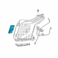 OEM 2015 Cadillac Escalade ESV Hid Headlamp Components Diagram - 23134121