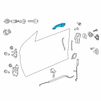 OEM 2012 Chrysler 200 Handle-Exterior Door Diagram - 1KR96WS2AD