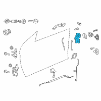 OEM Chrysler Front Door Latch Diagram - 4589240AK