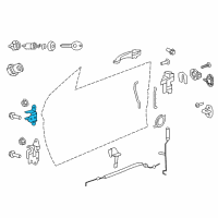 OEM 2012 Chrysler 200 Front Door Upper Hinge Left Diagram - 5155093AB