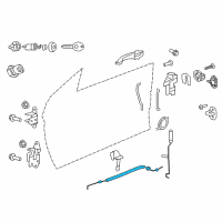 OEM Chrysler 200 Cable-Inside Handle To Latch Diagram - 68136870AA