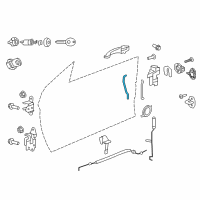 OEM 2011 Chrysler 200 Link-Outside Handle To Latch Diagram - 5008963AB