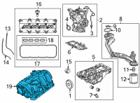 OEM 2021 Jeep Grand Cherokee L MANIFOLD-ENGINE INTAKE Diagram - 68540428AA