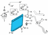 OEM 2007 Ford E-350 Super Duty Radiator Assembly Diagram - 9C2Z-8005-F