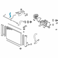 OEM 2015 Lexus NX200t Hose, Water By-Pass Diagram - 16264-36070