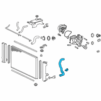 OEM 2017 Lexus NX200t Hose, Radiator, NO.2 Diagram - 16572-36170