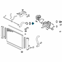 OEM 2017 Lexus NX200t THERMOSTAT Diagram - 90916-03156
