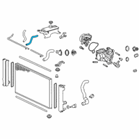 OEM 2016 Lexus NX200t Hose, Water By-Pass Diagram - 16261-36080