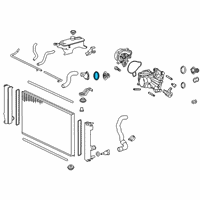 OEM 2017 Lexus GS200t Gasket, Water Inlet Diagram - 16325-36051