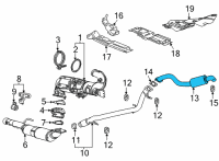 OEM 2022 GMC Yukon XL Muffler & Pipe Assembly Diagram - 84707620