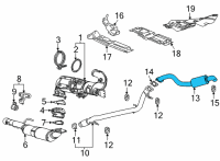 OEM GMC Yukon Muffler & Pipe Assembly Diagram - 84707620