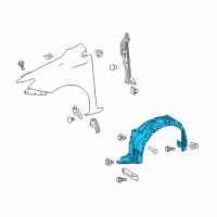 OEM 2016 Scion iM Fender Liner Diagram - 53876-12541