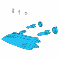 OEM 2001 Toyota Corolla Headlamp Assembly Diagram - 81150-02100