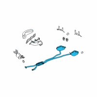 OEM Cadillac STS Tailpipe Extension Diagram - 15251183