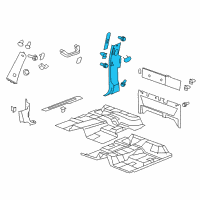 OEM 2008 Chevrolet Silverado 1500 Lock Pillar Trim Diagram - 22871289